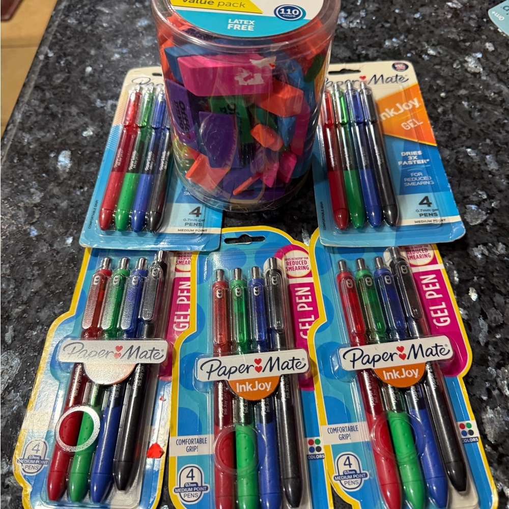 Paper Mate InkJoy Gel Pen Set with Erasers